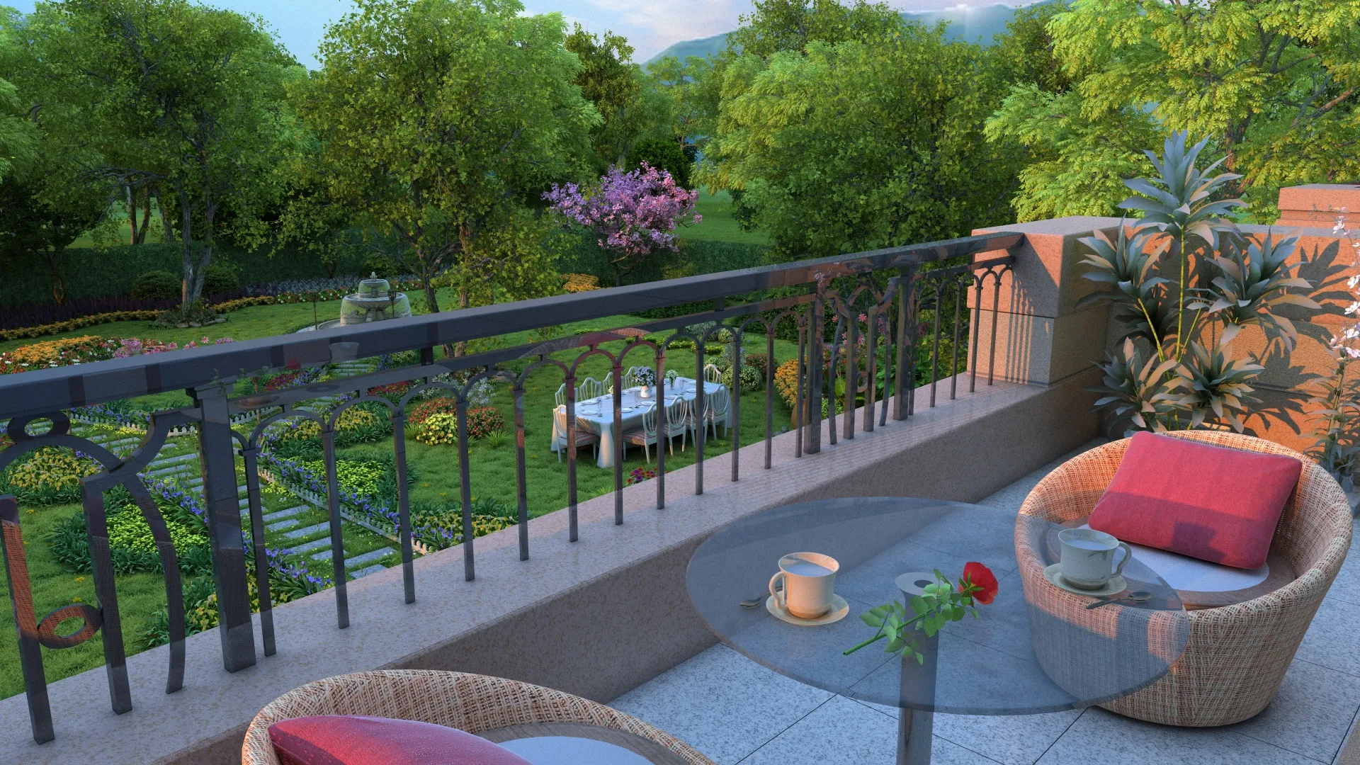 Balcony 3D Model .c4d .max .obj .3ds .fbx .stl .blend 