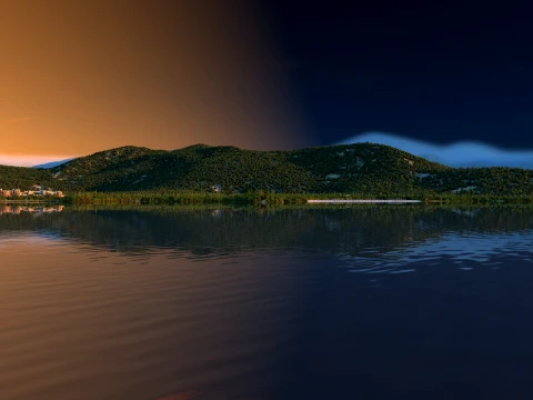 Lakeside building 3D Model