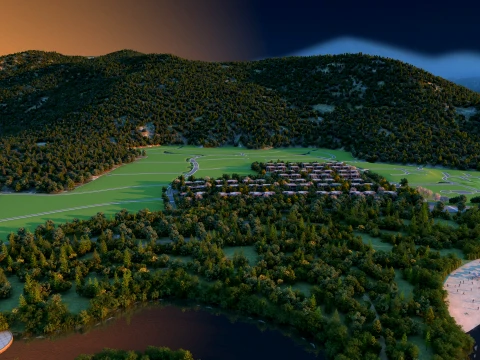 Lakeside building 3D Model