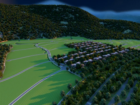 Lakeside building 3D Model