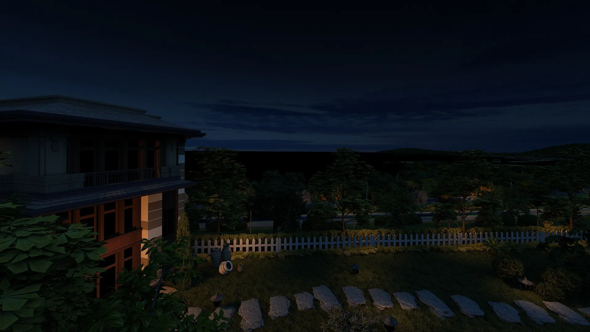 Villa 3D Model .c4d .max .obj .3ds .fbx .stl .blend 