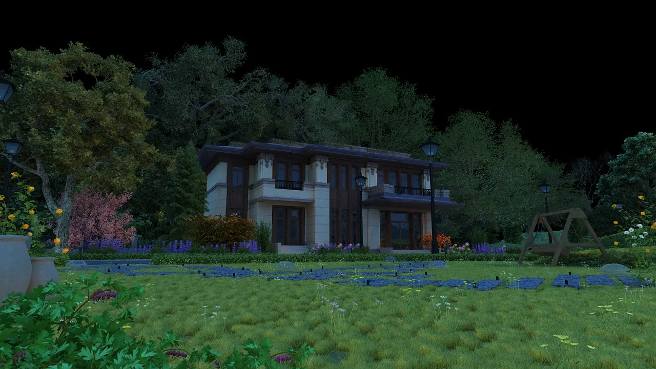 Villa 3D Model .c4d .max .obj .3ds .fbx .stl .blend