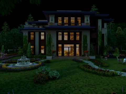 Villa 3D Model
