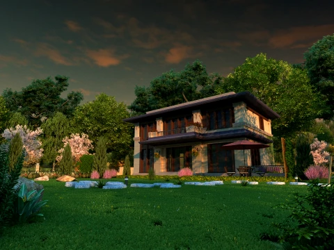 Villa 3D Model