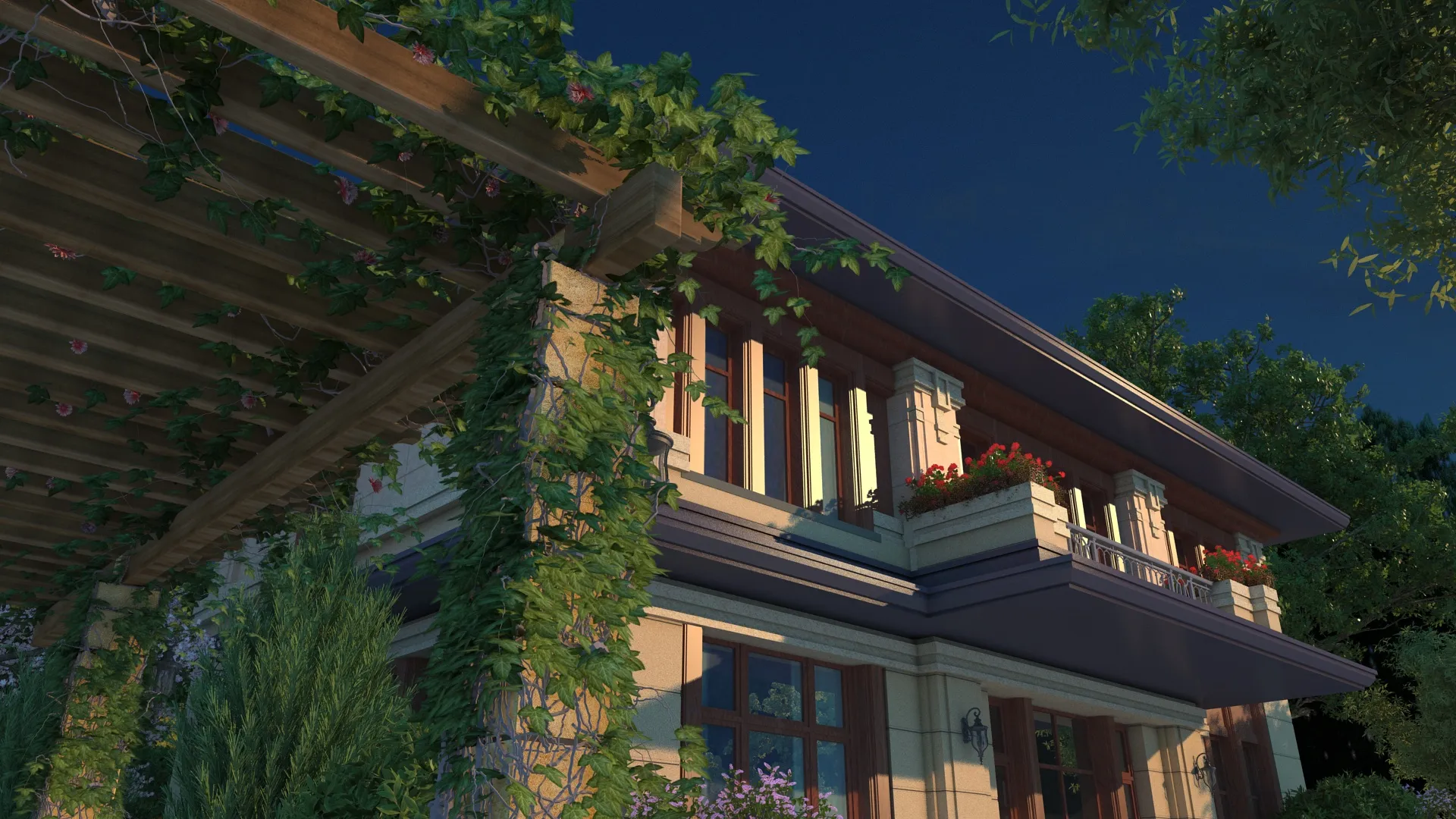 Villa 3D Model .c4d .max .obj .3ds .fbx .stl .blend 