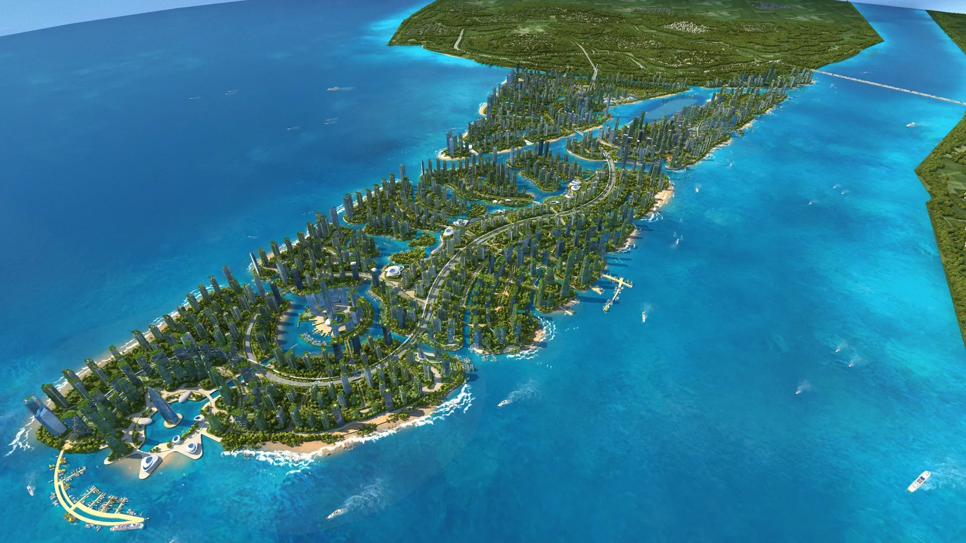 Sea Island 3D Model .c4d .max .obj .3ds .fbx .stl .blend