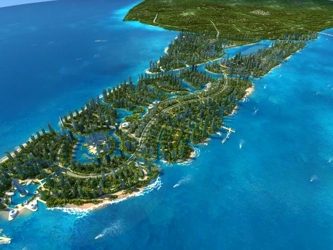 Sea Island 3D Model