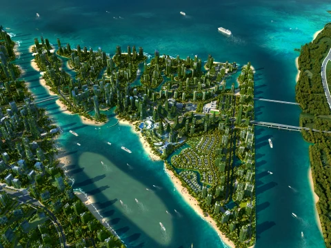Sea Island 3D Model