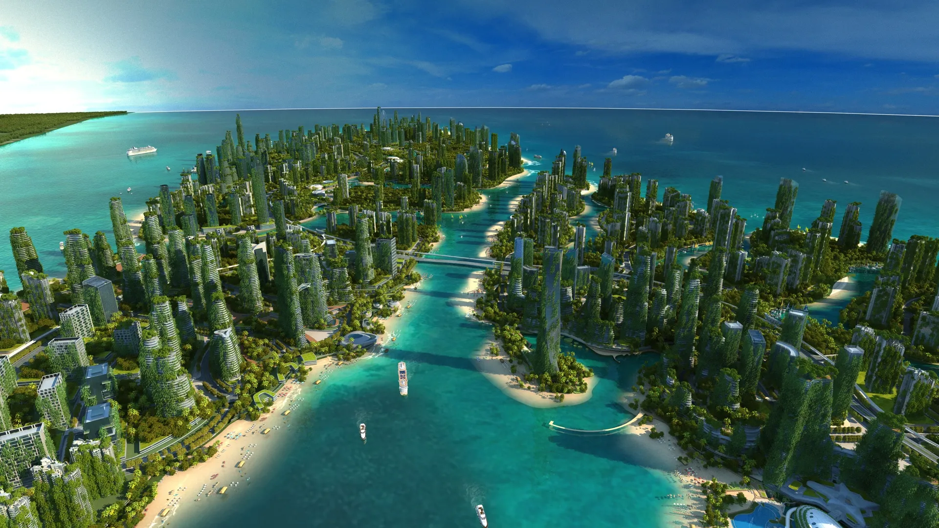 Sea Island 3D Model .c4d .max .obj .3ds .fbx .stl .blend 