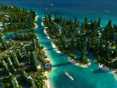 Sea Island 3D Model