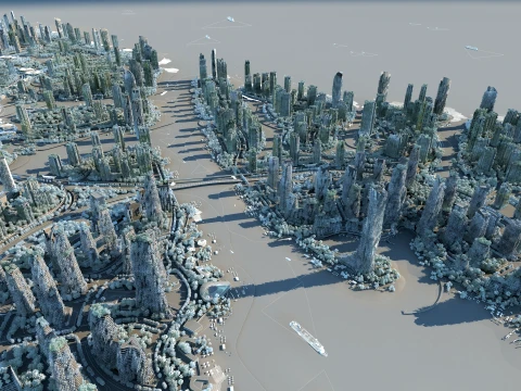 Sea Island 3D Model