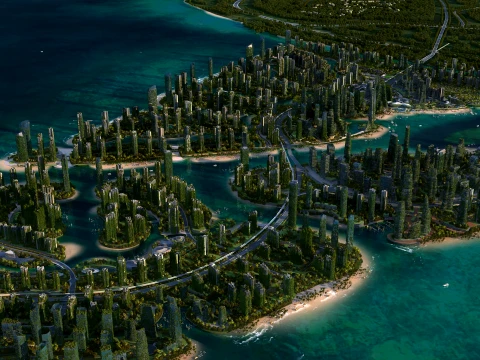 Sea Island 3D Model