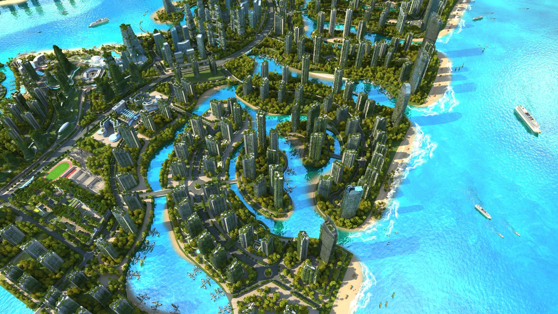Sea Island 3D Model .c4d .max .obj .3ds .fbx .stl .blend