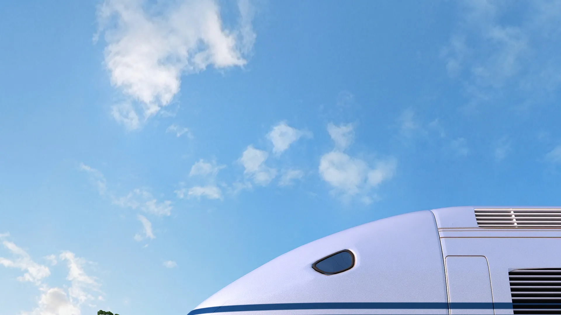 High Speed Rail 3D Model .c4d .max .obj .3ds .fbx .stl .blend 