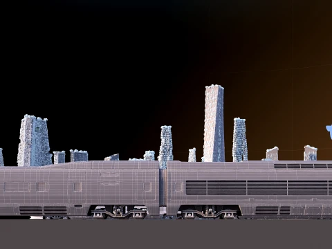 High Speed Rail 3D Model