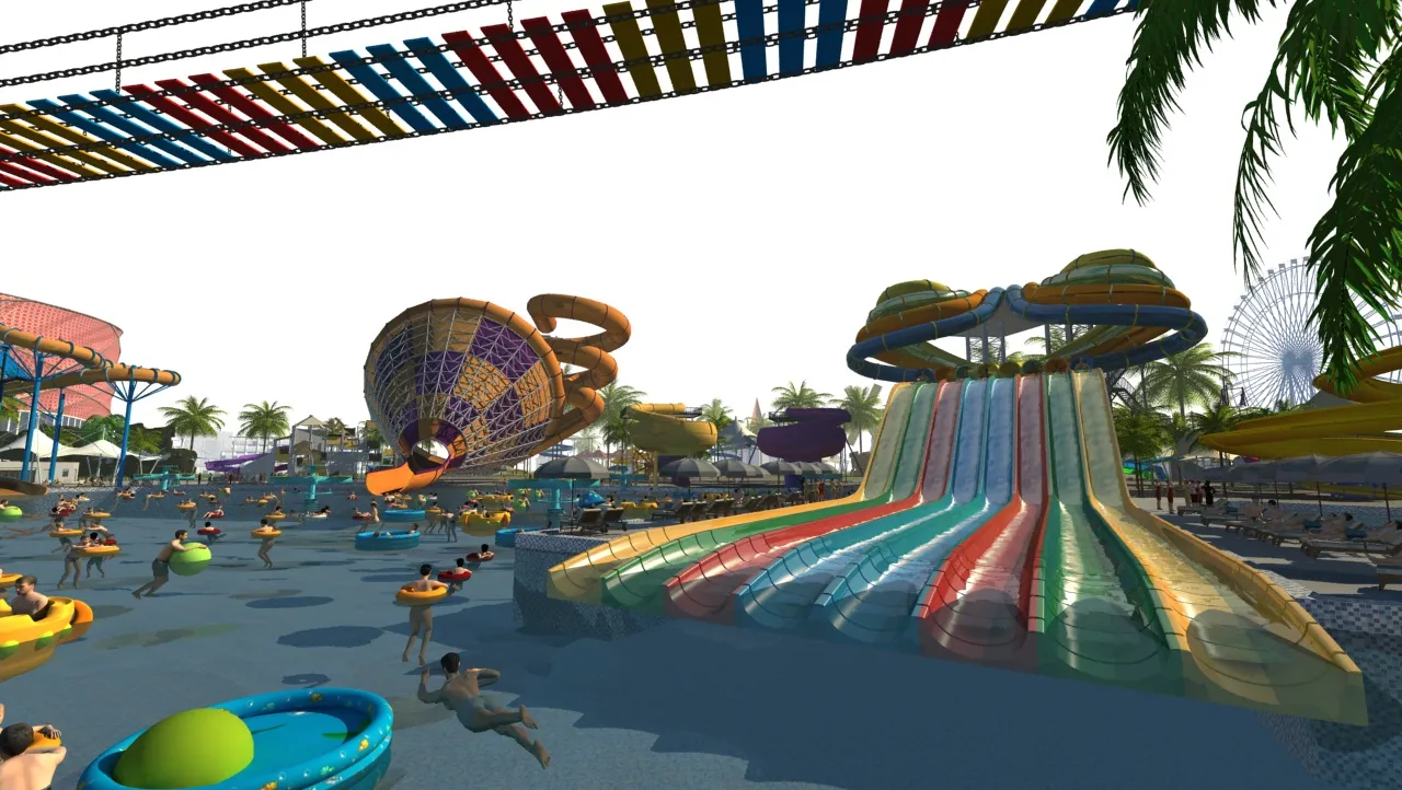 Waterpark 3D Model .c4d .max .obj .3ds .fbx .stl .blend 