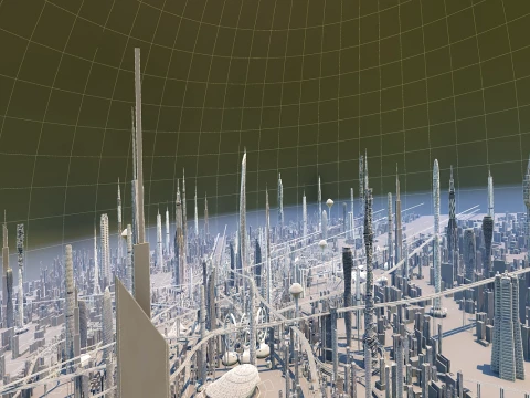 Science and technology city 3D Model