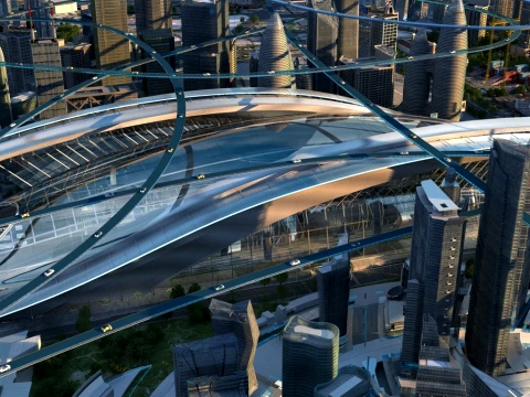 Science and technology city 3D Model