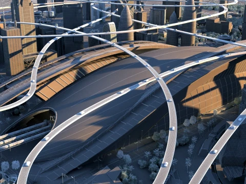 Science and technology city 3D Model