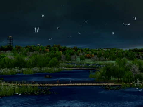 Wetland park 3D Model