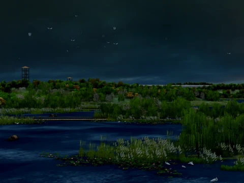 Wetland park 3D Model