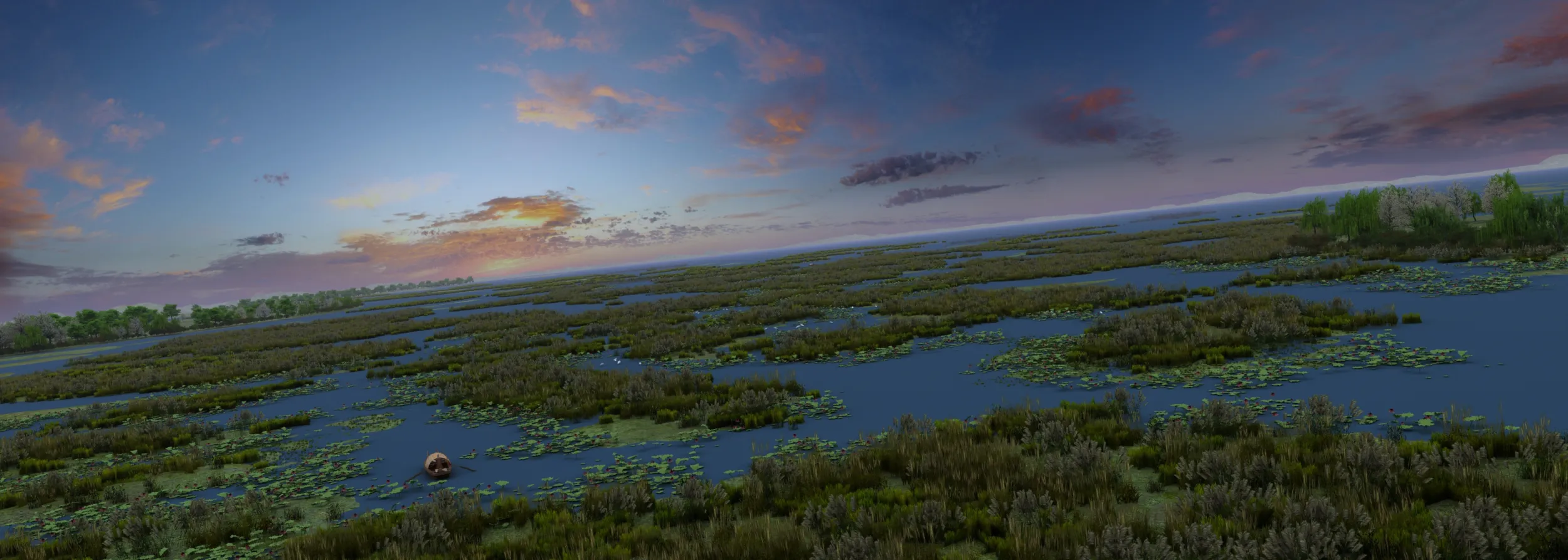 Wetland park 3D Model .c4d .max .obj .3ds .fbx .stl .blend 