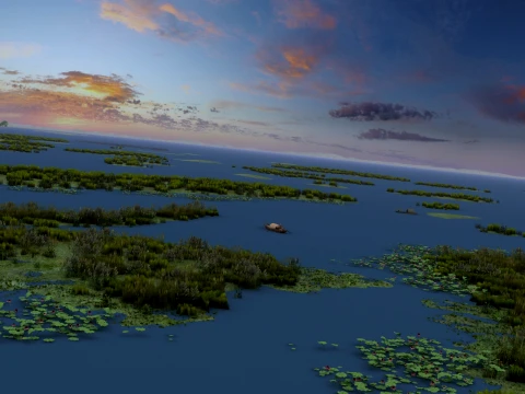 Wetland park 3D Model