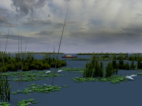 Wetland park 3D Model
