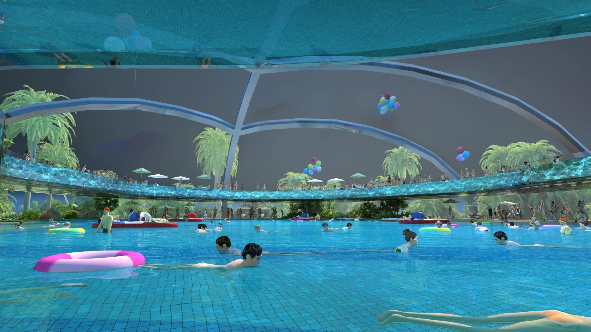 Swimming pool 3D Model .c4d .max .obj .3ds .fbx .stl .blend 