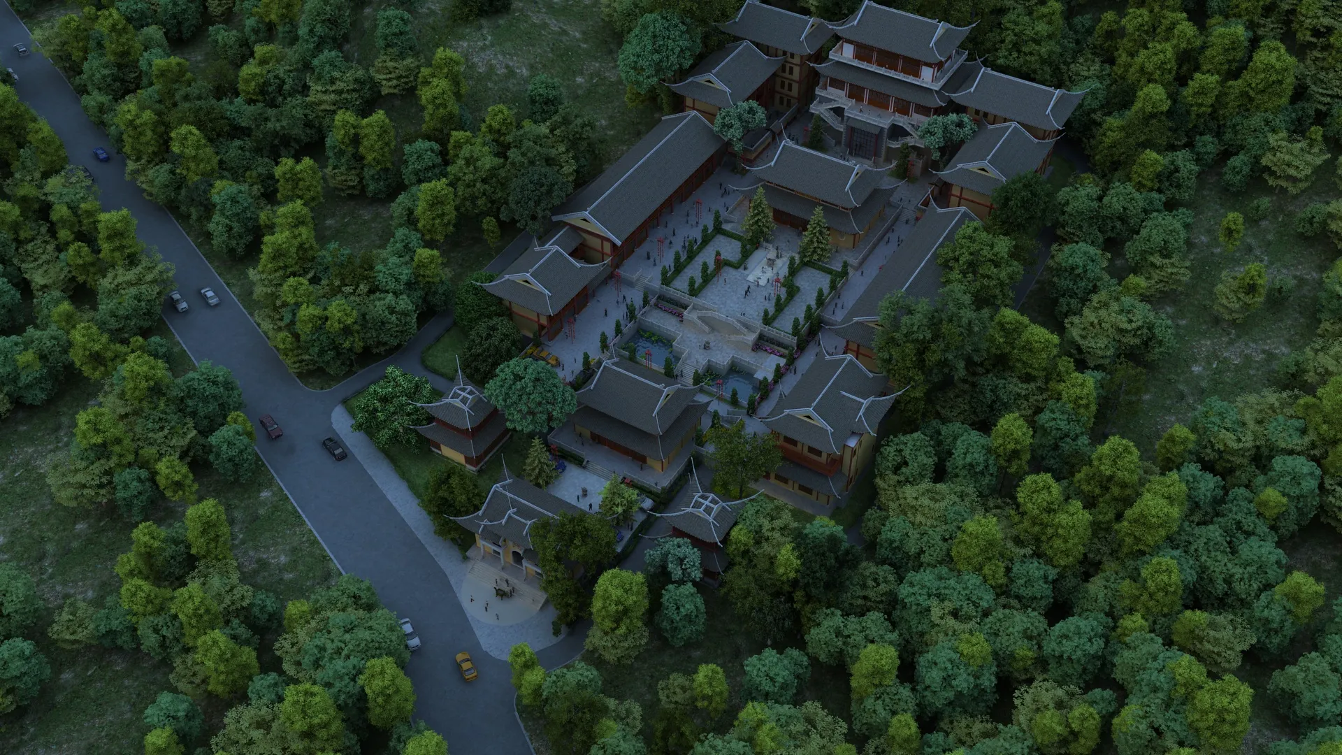 Temple 3D Model .c4d .max .obj .3ds .fbx .stl .blend 