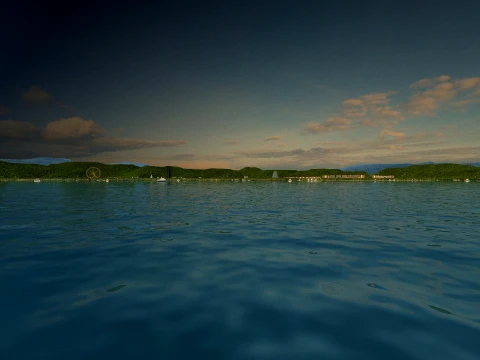 Seaside city 3D Model