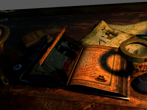Electric lamp scene 3D Model