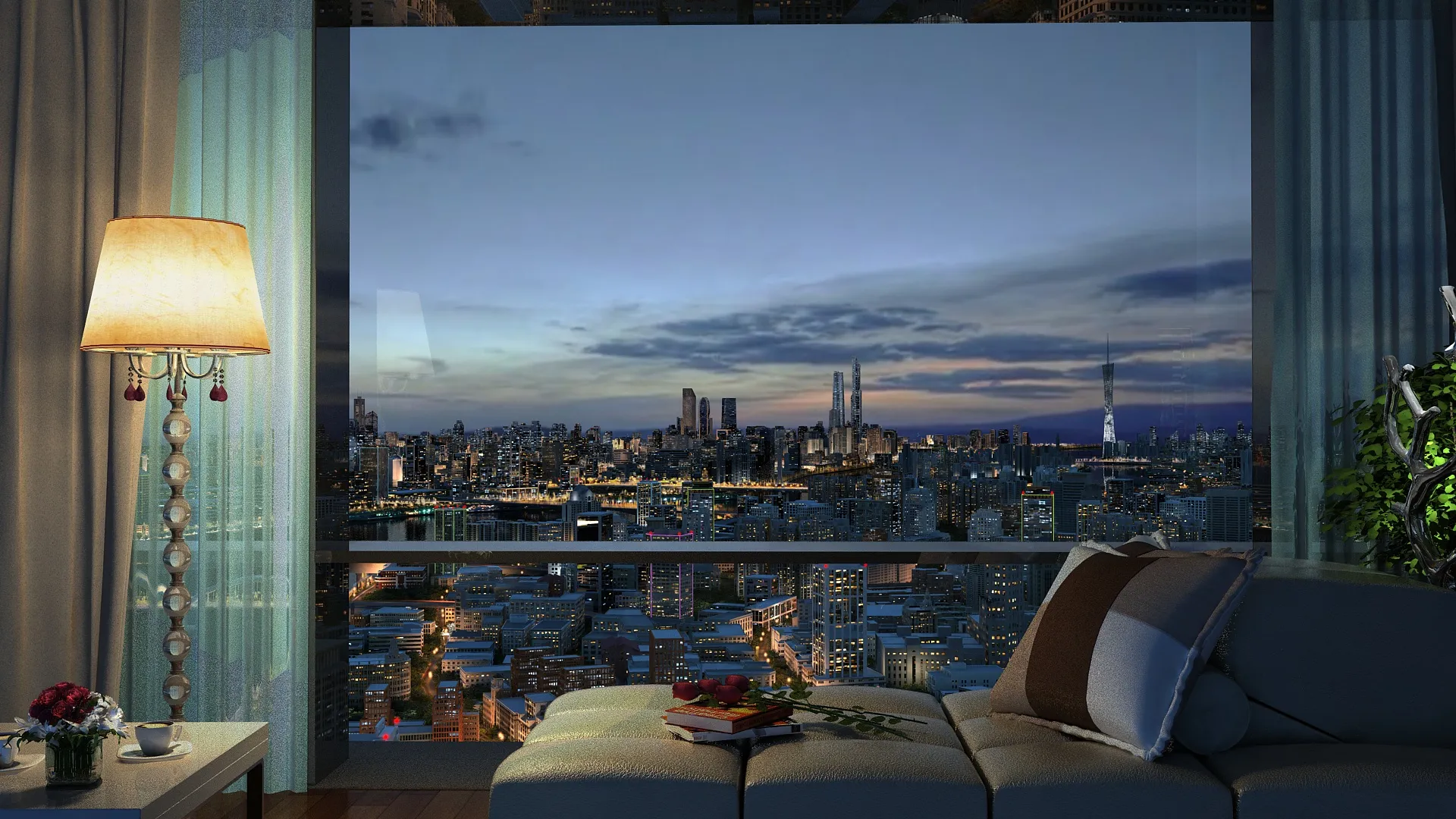 City night 3D Model .c4d .max .obj .3ds .fbx .stl .blend 
