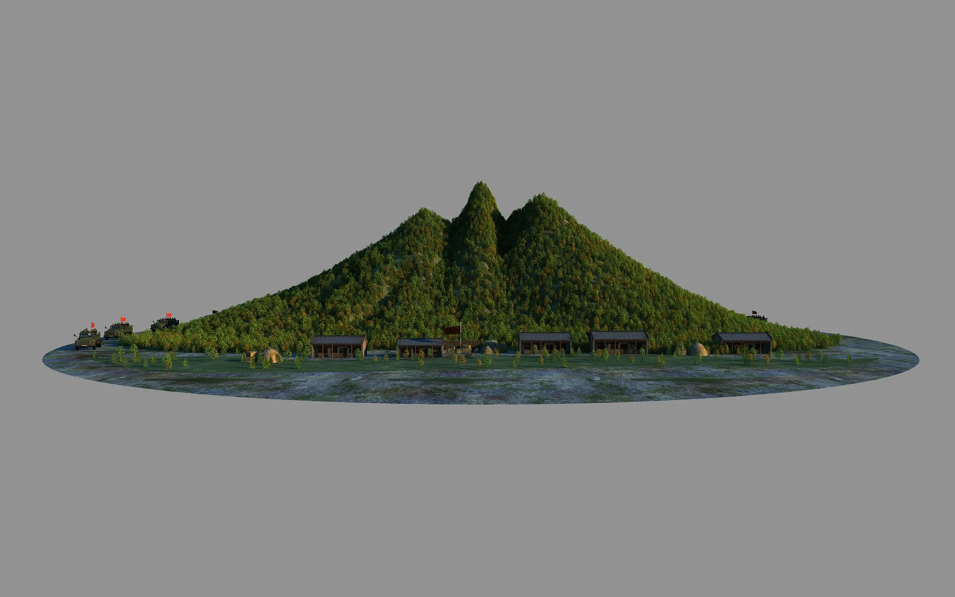 Mountain 3D Model .c4d .max .obj .3ds .fbx .stl .blend 