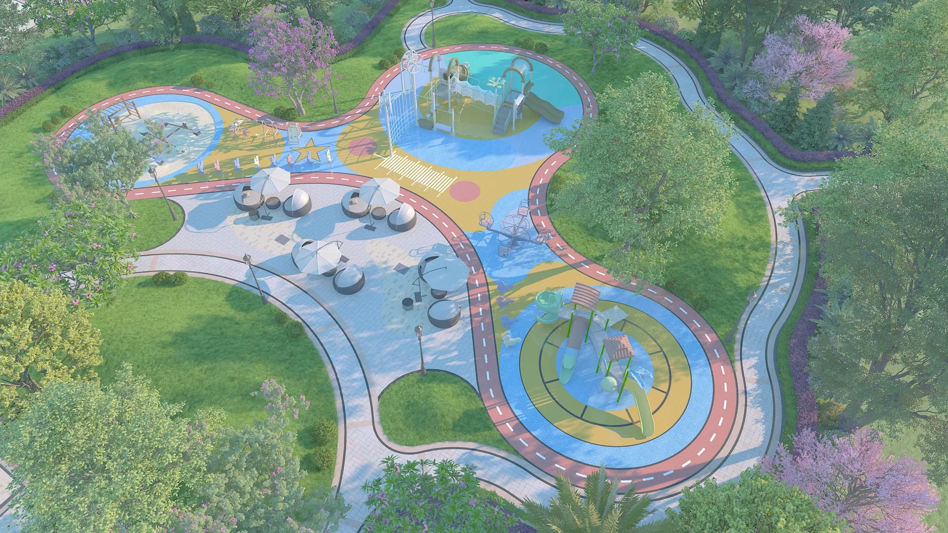 Park 3D Model .c4d .max .obj .3ds .fbx .stl .blend 