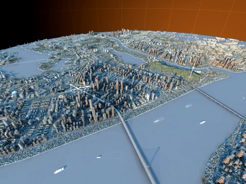 Civic architecture 3D Model