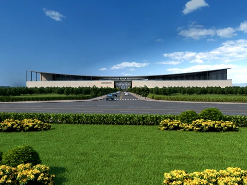 Convention and exhibition building 3D Model