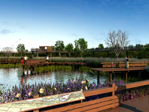 Wetland park 3D Model