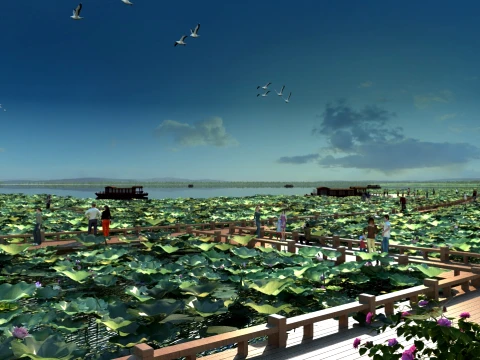 Wetland park 3D Model