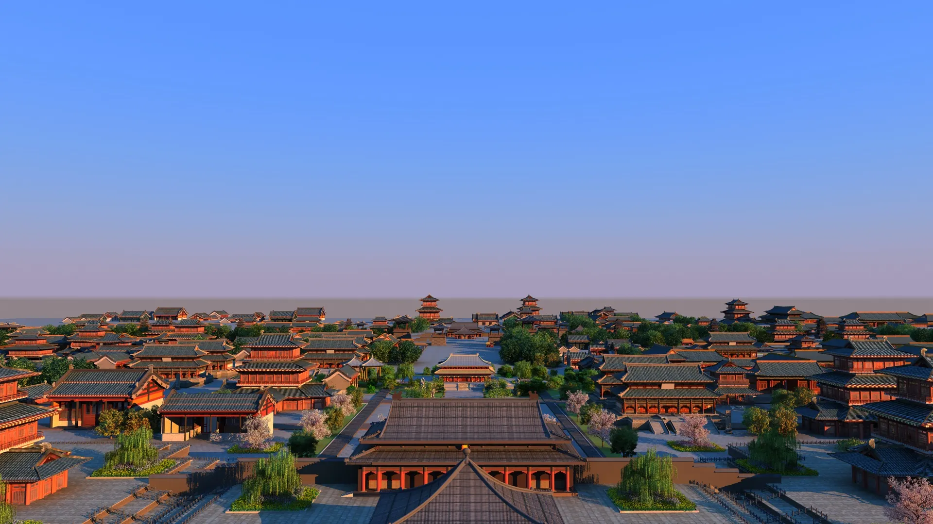 Ancient palace 3D Model .c4d .max .obj .3ds .fbx .stl .blend 