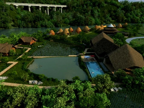Holiday village Model 3D