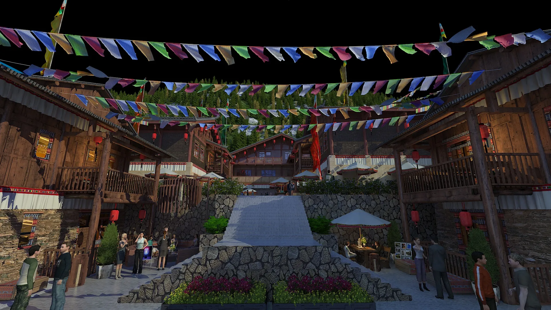 Ancient town 3D Model .c4d .max .obj .3ds .fbx .stl .blend 