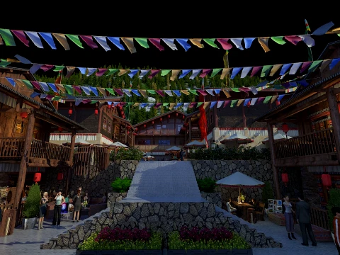 Ancient town Model 3D