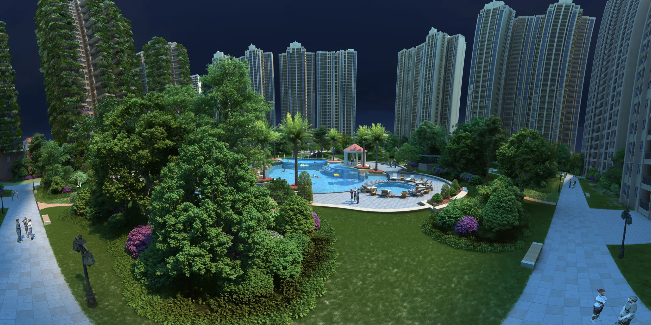 Green building 3D Model .c4d .max .obj .3ds .fbx .stl .blend 
