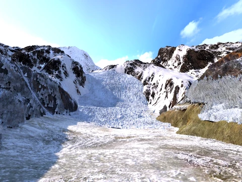 Snowy mountain 3D Model