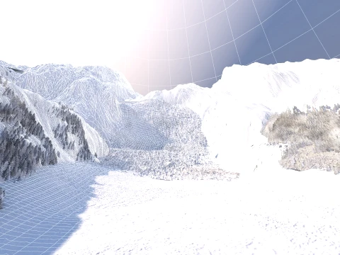 Snowy mountain 3D Model