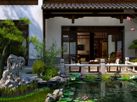 Courtyard 3D Model