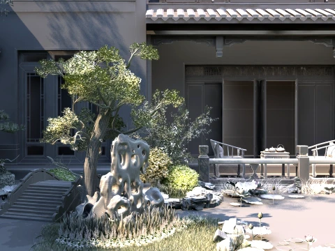 Courtyard 3D Model