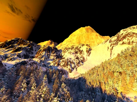 Snowy mountain 3D Model