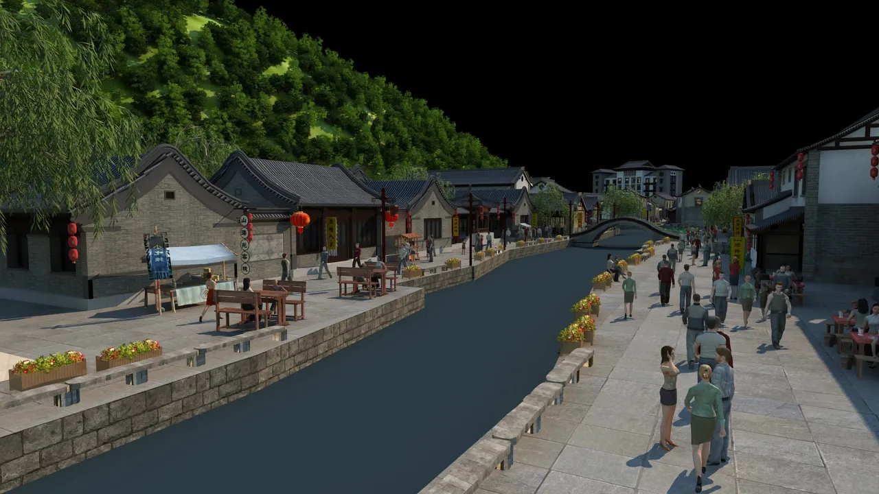 Ancient town 3D Model .c4d .max .obj .3ds .fbx .stl .blend 